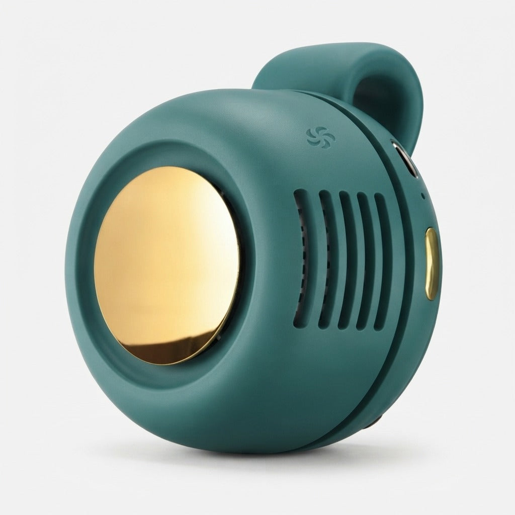 Ventilador portátil con pinza — Funcionamiento silencioso, flujo de aire de 360°, pinza flexible