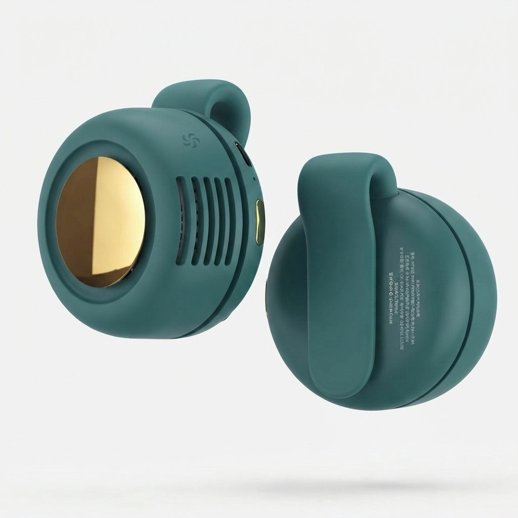Bezlopatkový klipsový ventilátor - otočná hlava v rozsahu 360°, napájení z baterie