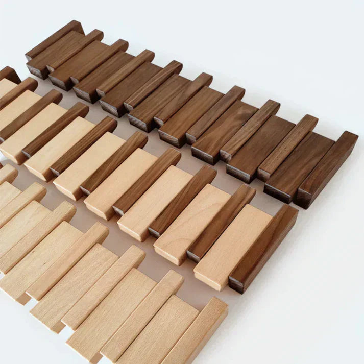 Appendiabiti | Design a forma di pianoforte | Legno di alta qualità | Ka-mostore