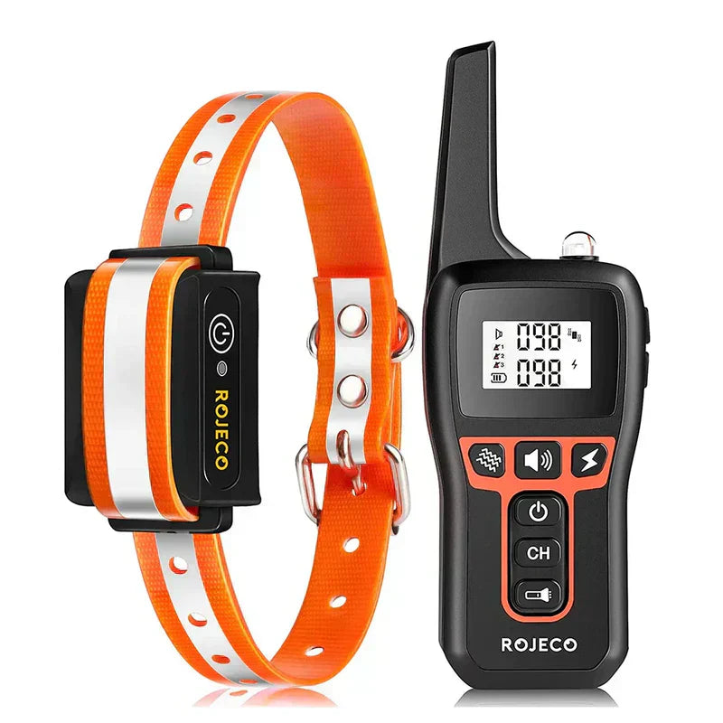 Canine Training Collar With 1000m Range, 3 Modes, Rechargeable IP67 Waterproof For Dogs