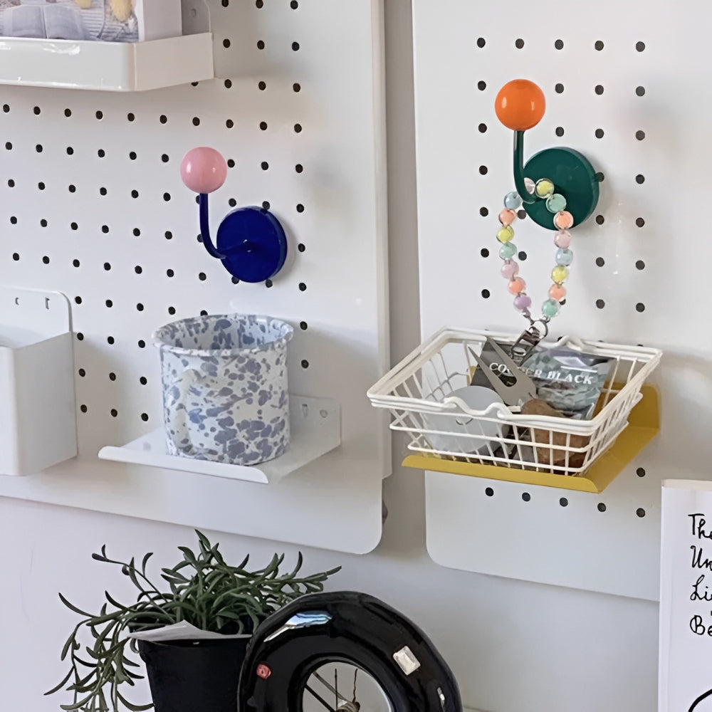 Värikkäät magneettiset puiset pallokoukut kodin säilytykseen | Ka-mostore