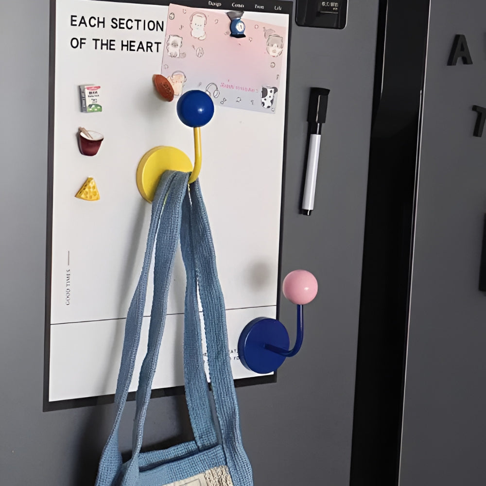 Värikkäät magneettiset puiset pallokoukut kodin säilytykseen | Ka-mostore