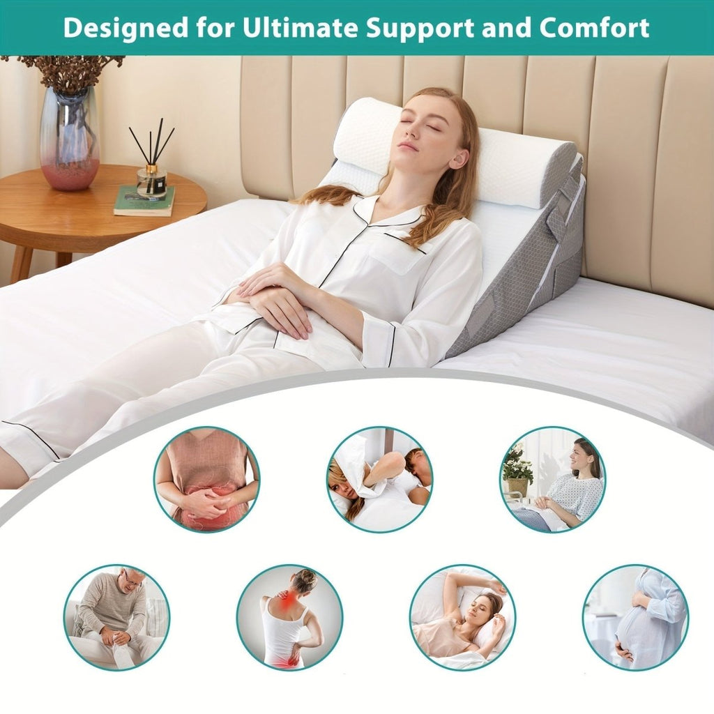 COMFORTRISE – Justerbar kilepude i memoryskum til afslapning af ryg og ben | Ka-mostore