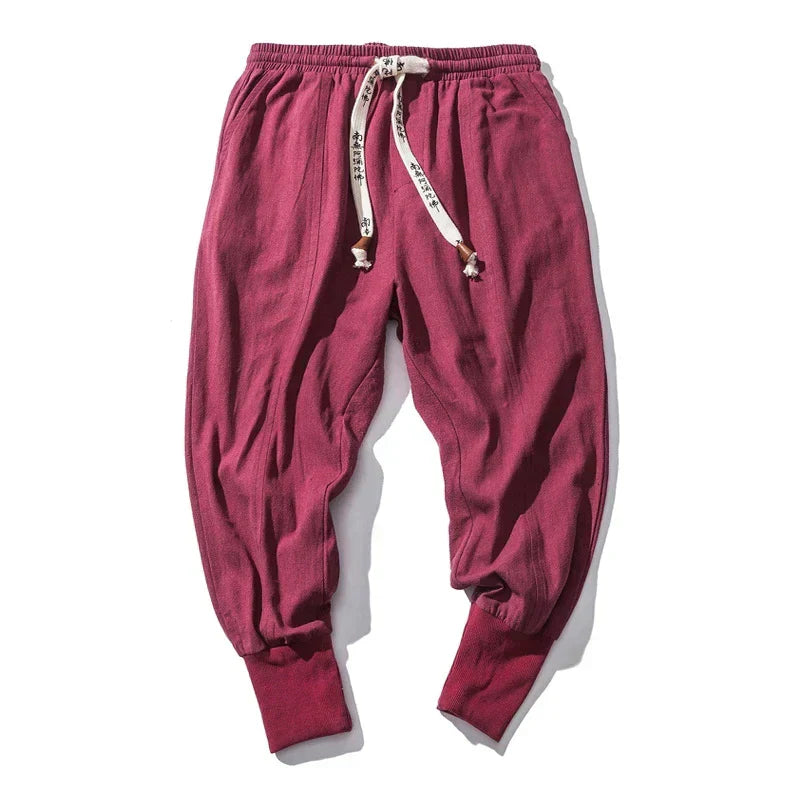 Pantalon sarouel en coton et lin | Ka-mostore