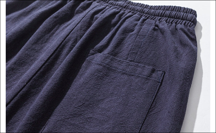Pantalon sarouel en coton et lin | Ka-mostore