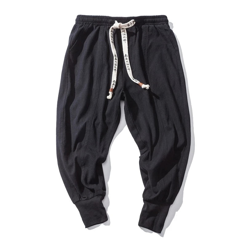 Pantalon sarouel en coton et lin | Ka-mostore