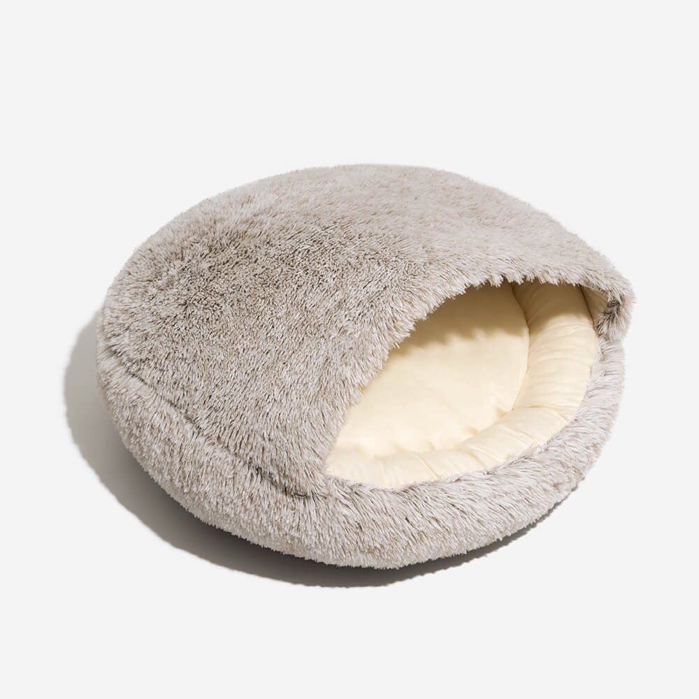 Semi-Enclosed Pet Burrow Bed - Soft Cotton Fabric | Ka-mostore