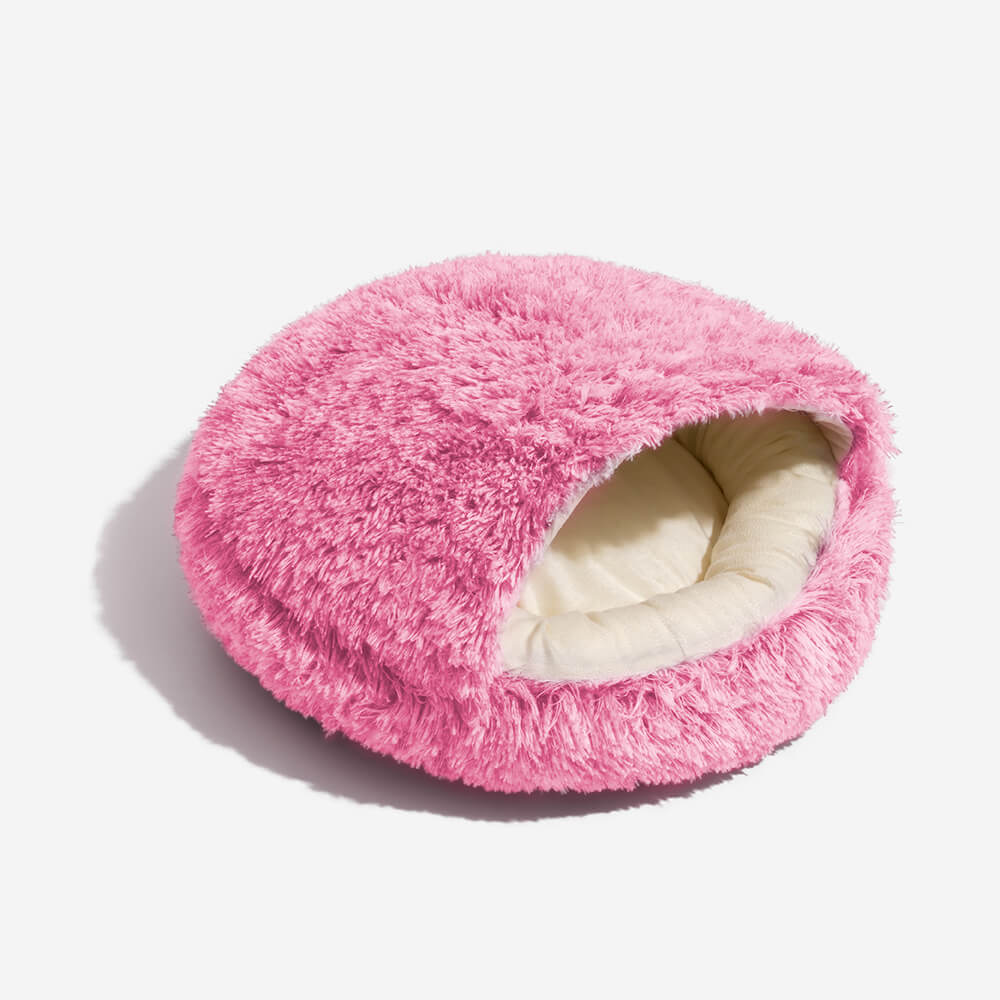 Semi-Enclosed Pet Burrow Bed - Soft Cotton Fabric | Ka-mostore