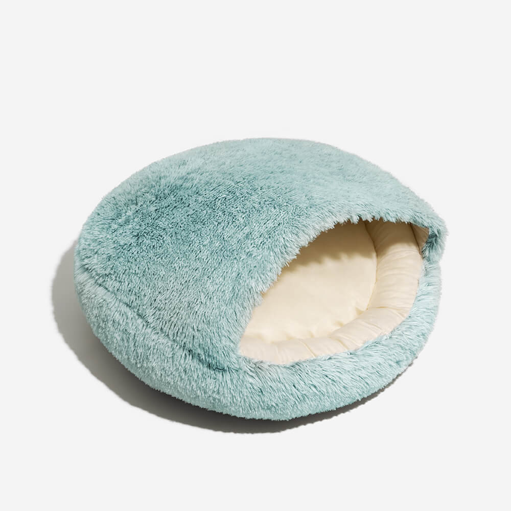 Semi-Enclosed Pet Burrow Bed - Soft Cotton Fabric | Ka-mostore