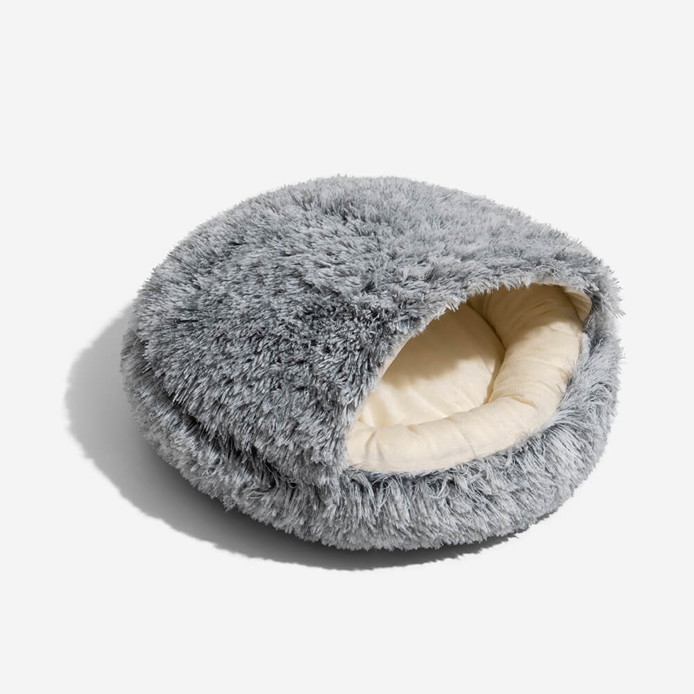 Semi-Enclosed Pet Burrow Bed - Soft Cotton Fabric | Ka-mostore