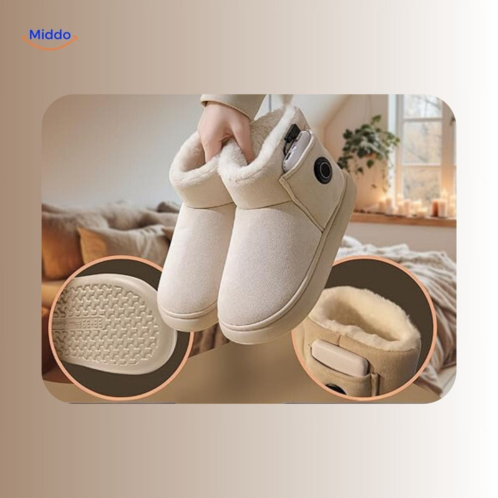 Rechargeable Heated Slippers For Cold Feet In Winter, Sizes 36-45