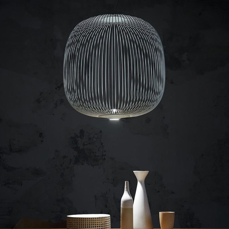Spokes Motif Pendant Light For Modern Interiors, Diameter Of 35 Cm, Height Of 135 Cm, Ideal For Dining Rooms