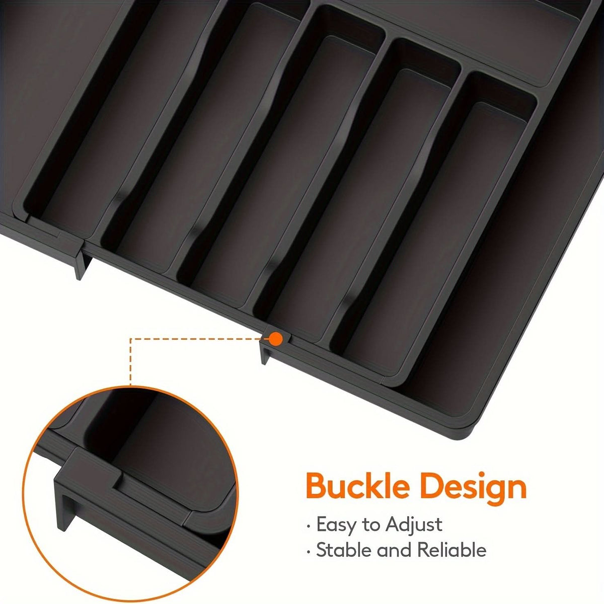 Organiseur extensible pour tiroir de cuisine FLEXITRAY — Plateau de rangement réglable