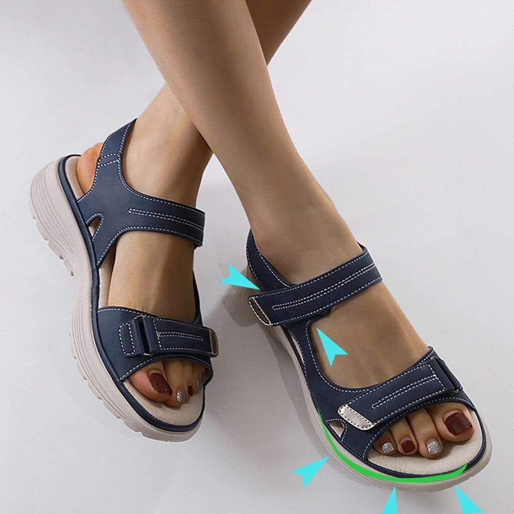 Women's Sandals With Adjustable Straps, Velcro Closure And Cushioned Insole