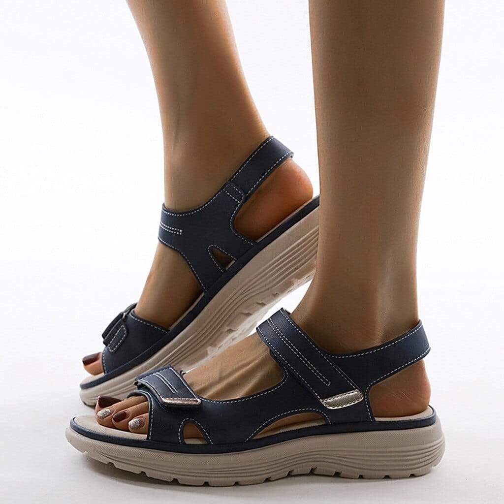Women's Sandals With Adjustable Straps, Velcro Closure And Cushioned Insole