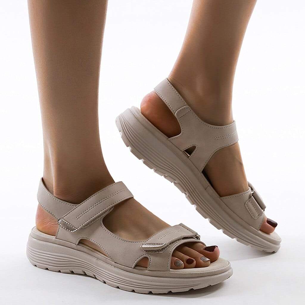 Women's Sandals With Adjustable Straps, Velcro Closure And Cushioned Insole