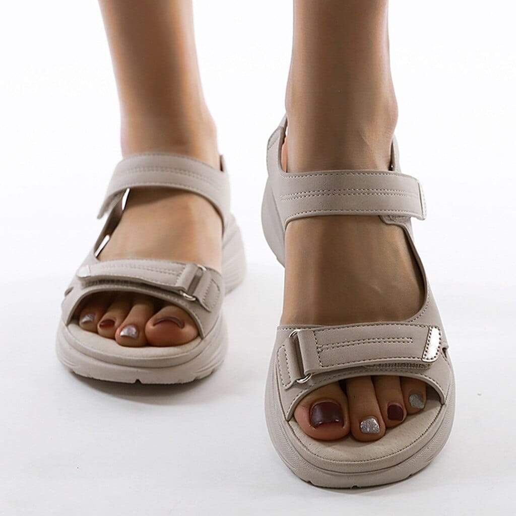 Women's Sandals With Adjustable Straps, Velcro Closure And Cushioned Insole