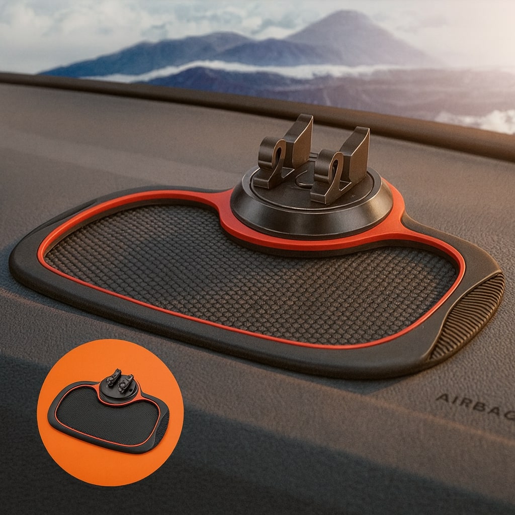 DashGrip Car Dashboard Mat — Non-Slip Phone Holder and Storage Organizer