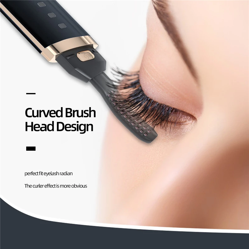 Smart Heated Eyelash Curler With Comb Tip 3 Heat Settings For All Day Curl