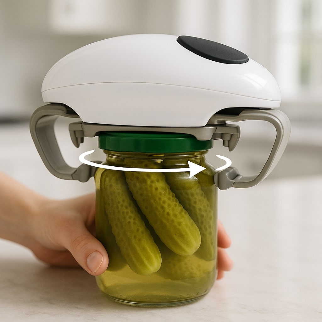 DeckelBuddy Automatic Jar and Bottle Opener — One-Touch Lid Opening Mechanism