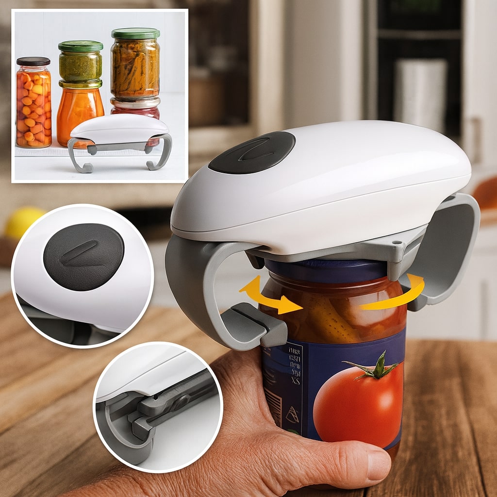 DeckelBuddy Automatic Jar and Bottle Opener — One-Touch Lid Opening Mechanism