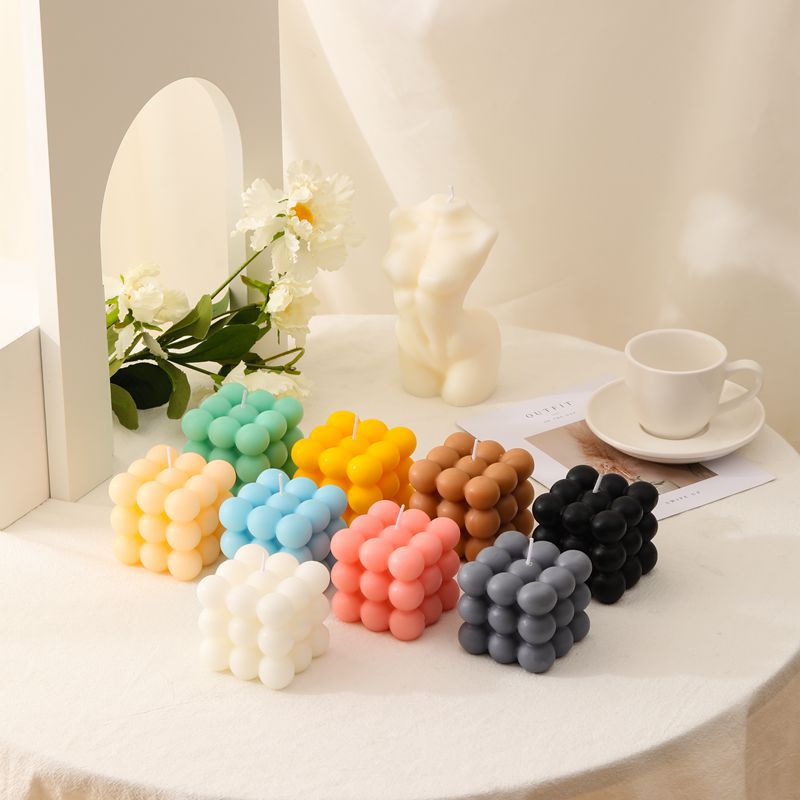 Set di candele cubiche profumate da 3 pezzi — candele decorative per la casa