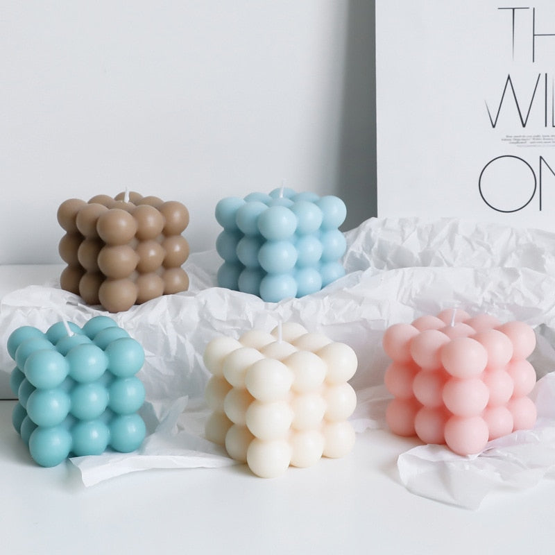 Set di candele cubiche profumate da 3 pezzi — candele decorative per la casa
