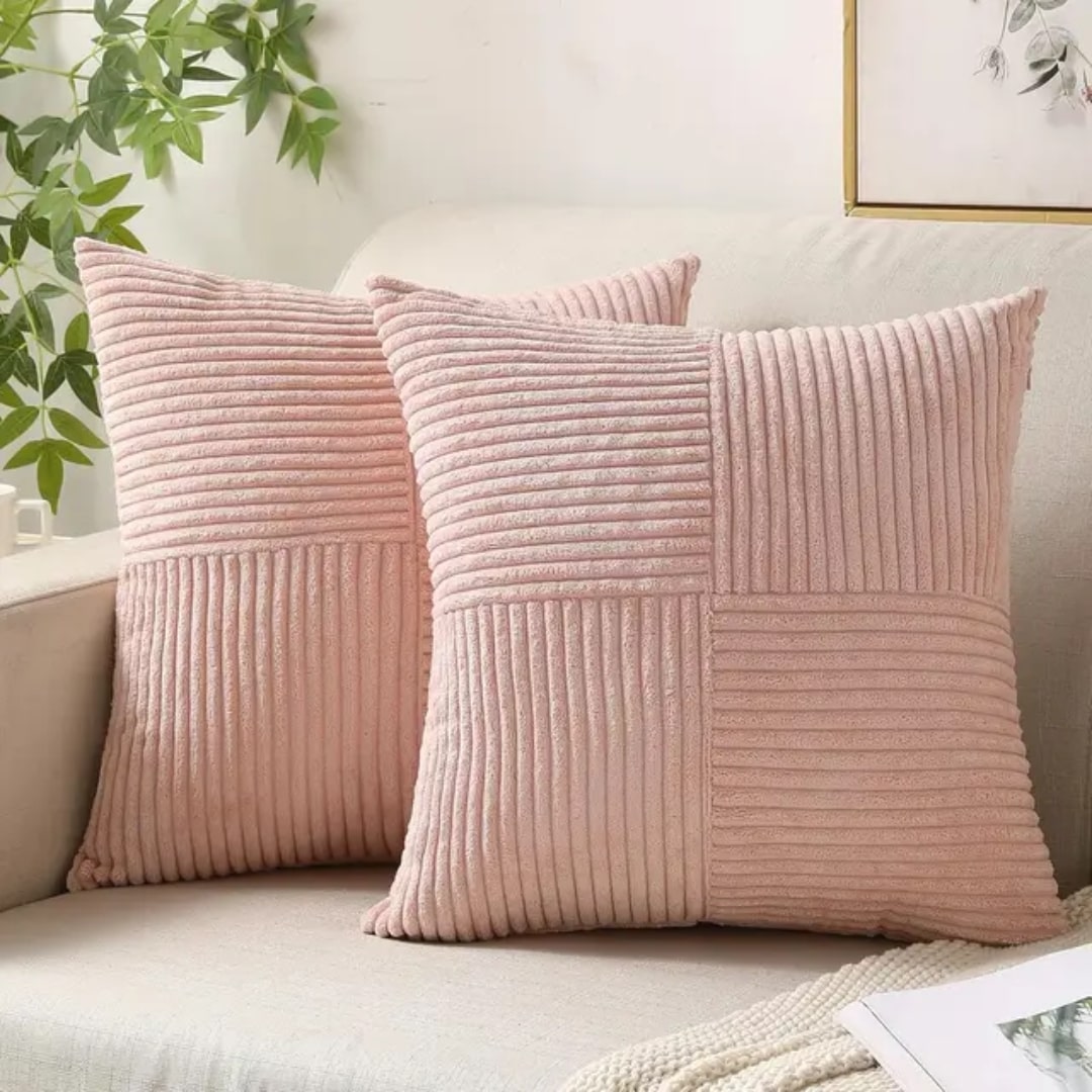 CozyPlüsch Decorative Cushions — Set of 2 Soft Accent Pillows