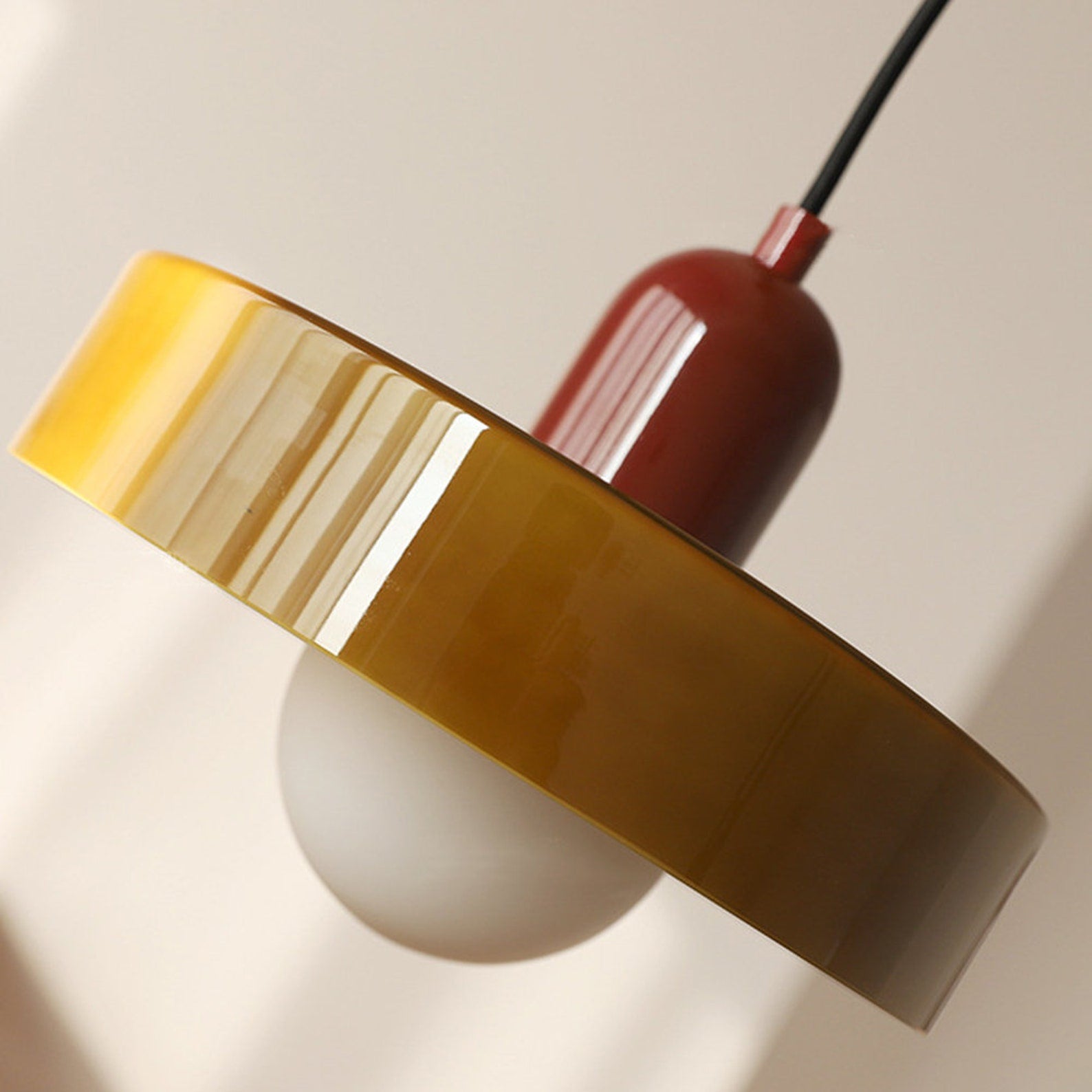 Bauhaus Style Glass Pendant Light For Dining And Living Areas