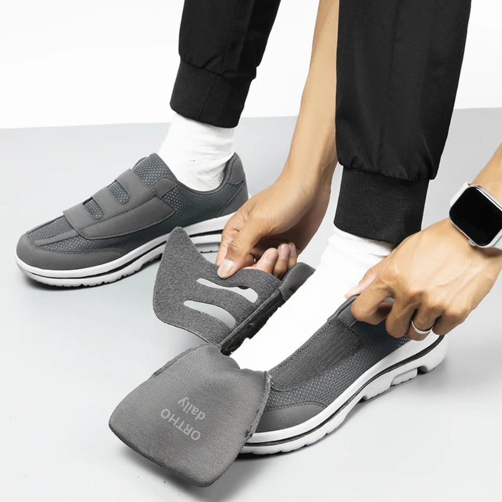 Adjustable Velcro Shoes Extra Wide Breathable Comfort For Swollen Feet