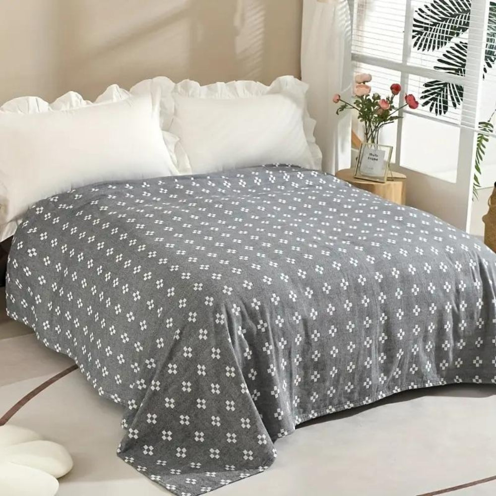 Couverture en gaze de coton à motif losanges | Ka-mostore