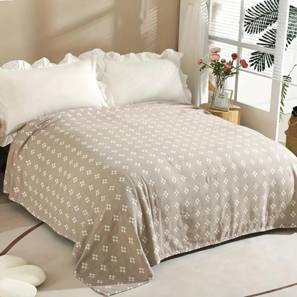 Couverture en gaze de coton à motif losanges | Ka-mostore
