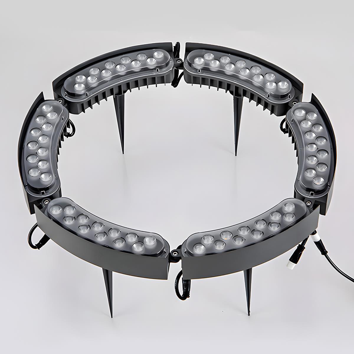 Garden Spot LED Arch Spotlight With Ground Spike, 12W, RGB Warm White, IP65