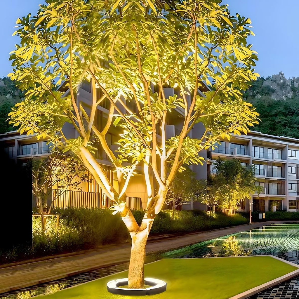 Garden Spot LED Arch Spotlight With Ground Spike, 12W, RGB Warm White, IP65