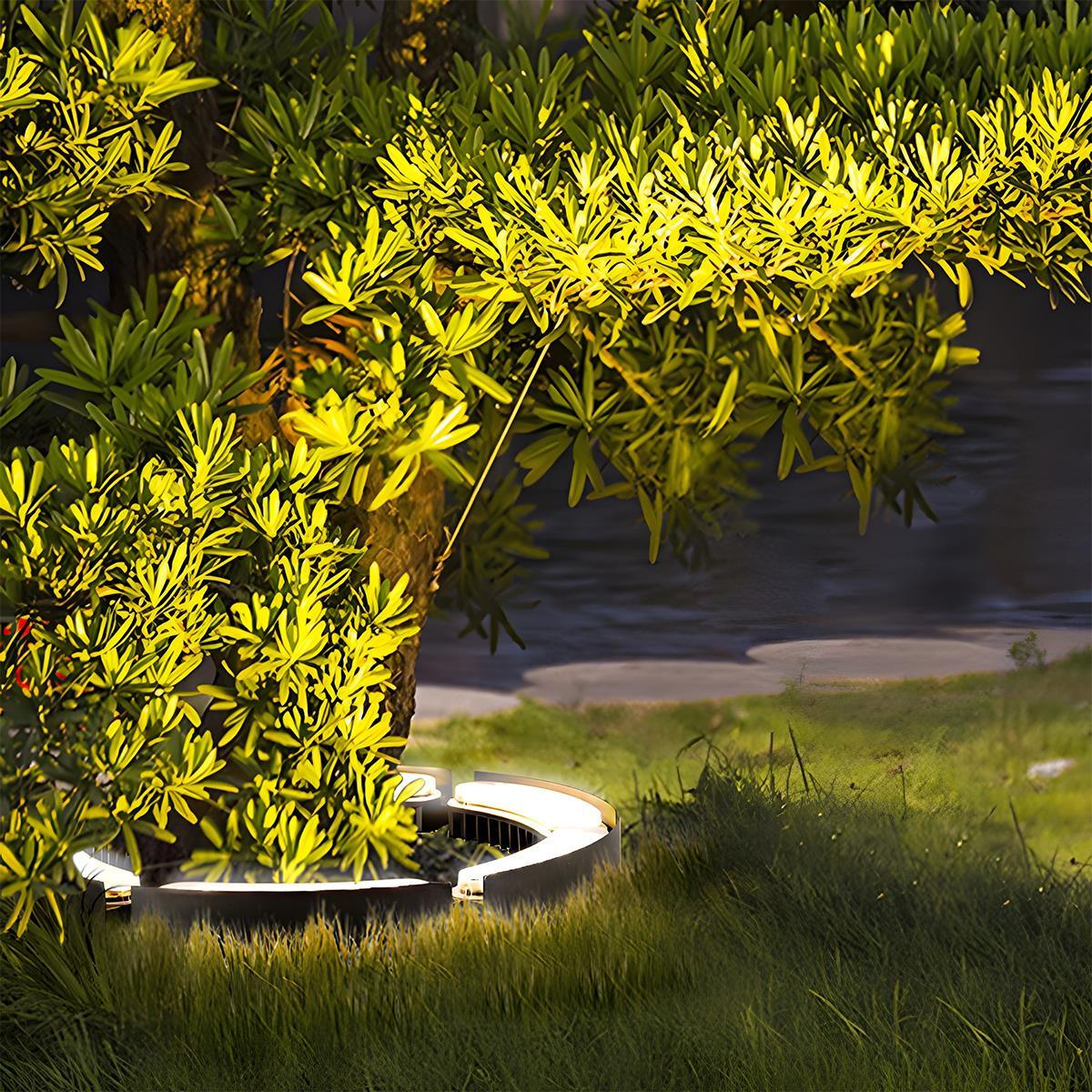 Garden Spot LED Arch Spotlight With Ground Spike, 12W, RGB Warm White, IP65