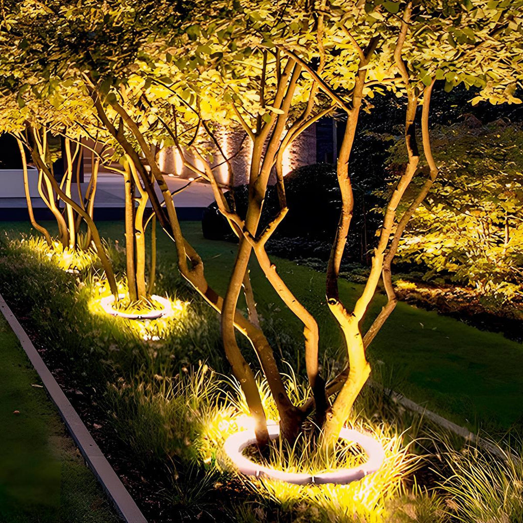 Garden Spot LED Arch Spotlight With Ground Spike, 12W, RGB Warm White, IP65