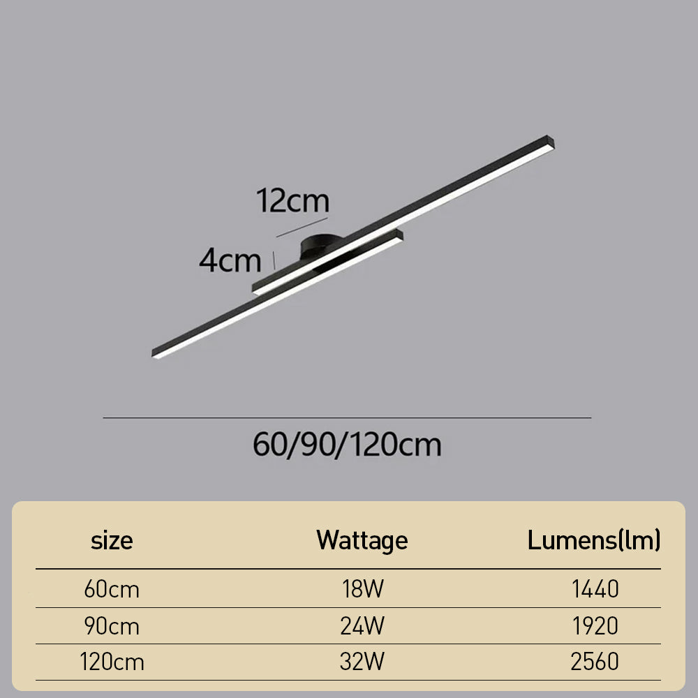 LumenVale Aluminum LED Ceiling Light With Minimalist Design, Semi Flush For Living Areas