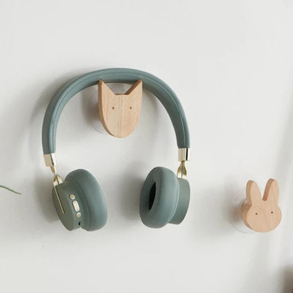 Wooden Animal Wall Hooks Self Adhesive Coat Rack For Kids Room Scandinavian Wall Decor