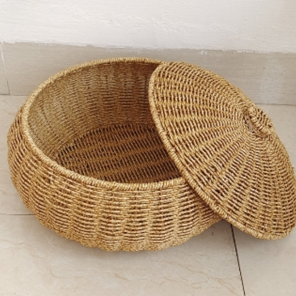 Woven Rattan Round Basket with Dome Lid | Ka-mostore