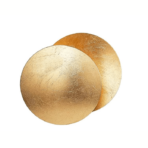 Lampada da parete per eclissi solare rotante in metallo dorato con LED