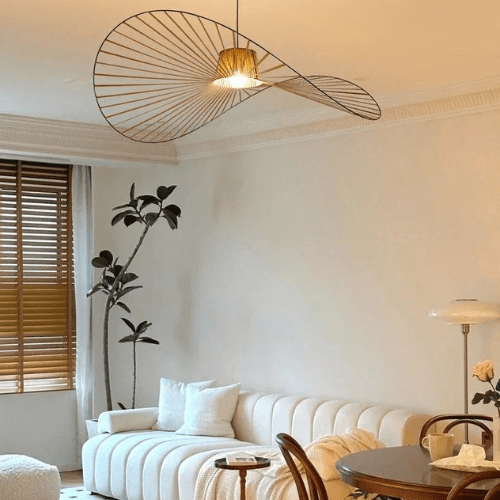The Vexaera Chandelier That Uses Iron Fabric Elements With Art Deco Lighting Design