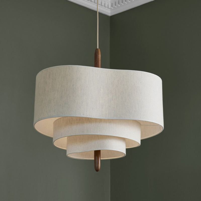 Aurelia Modern Pendant Light With Soft Shade In Fabric Style For Dining Rooms And Living Areas