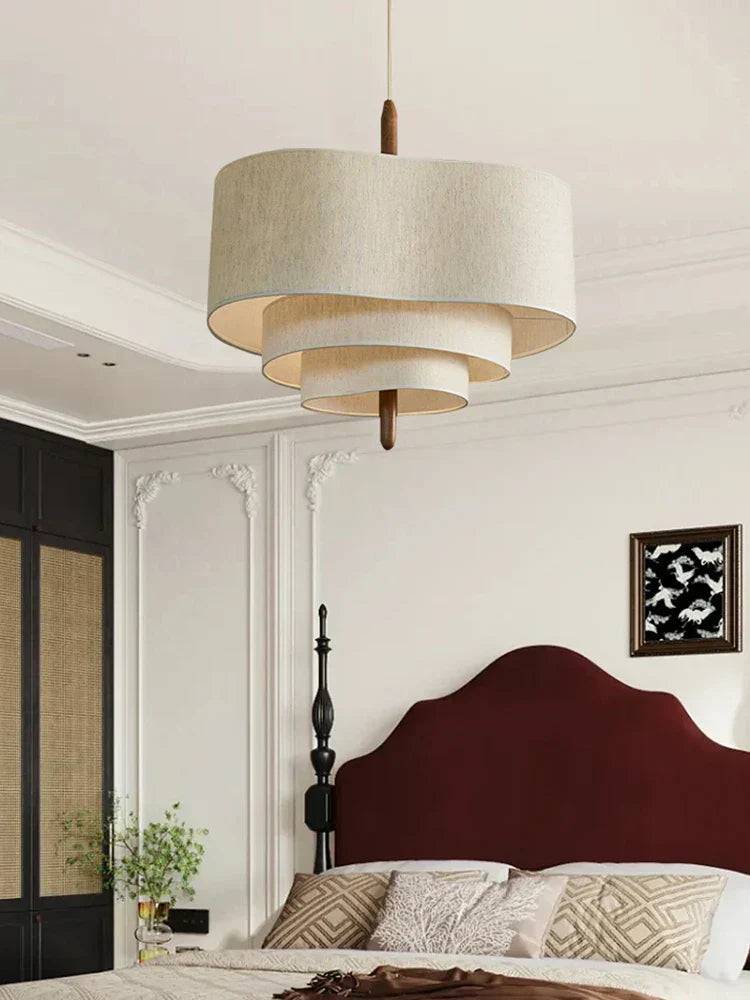 Aurelia Modern Pendant Light With Soft Shade In Fabric Style For Dining Rooms And Living Areas