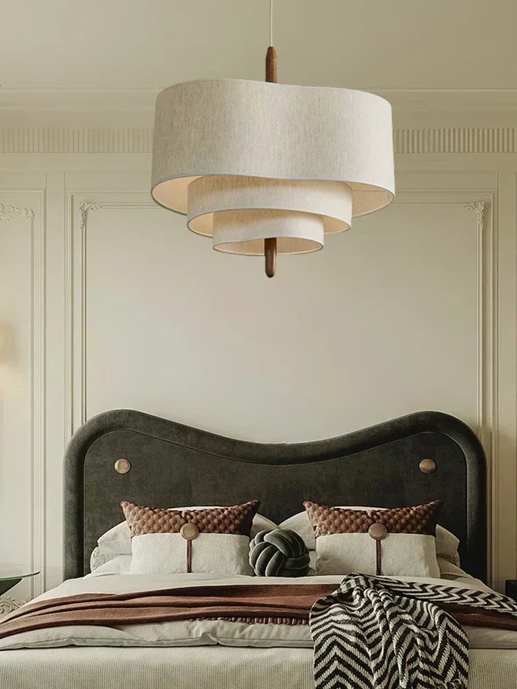 Aurelia Modern Pendant Light With Soft Shade In Fabric Style For Dining Rooms And Living Areas