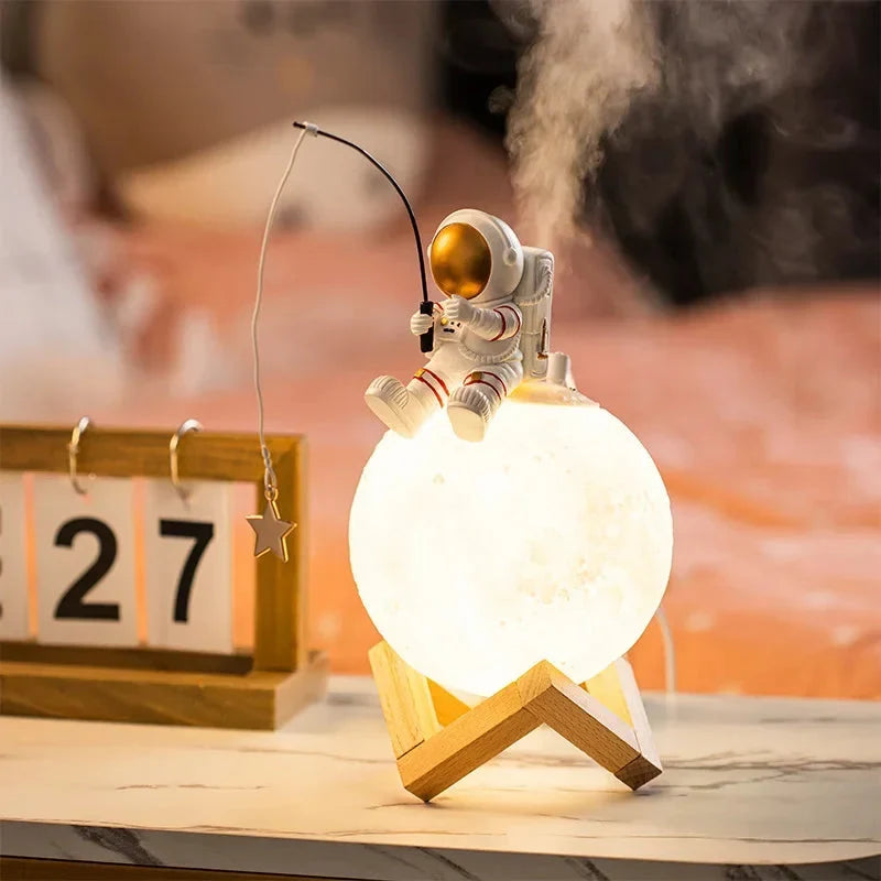 Astronauten-Mondlampe - Dimmbares LED-Licht mit Touch-Steuerung