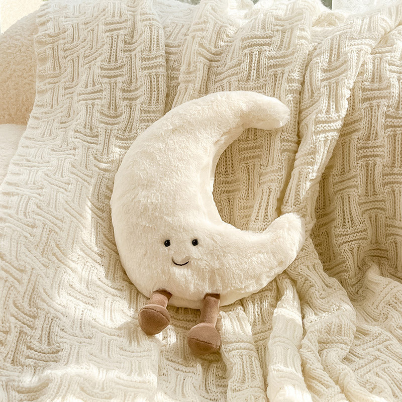 Sun and Moon Velvet Cushion for Bedroom and Kids Room