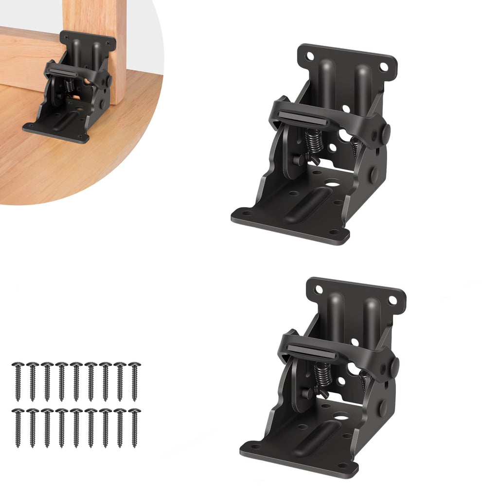 Juego de 2 herrajes de acero autoblocantes para mesa plegable — Capacidad de 225 kg, mecanismo de bloqueo de 90°