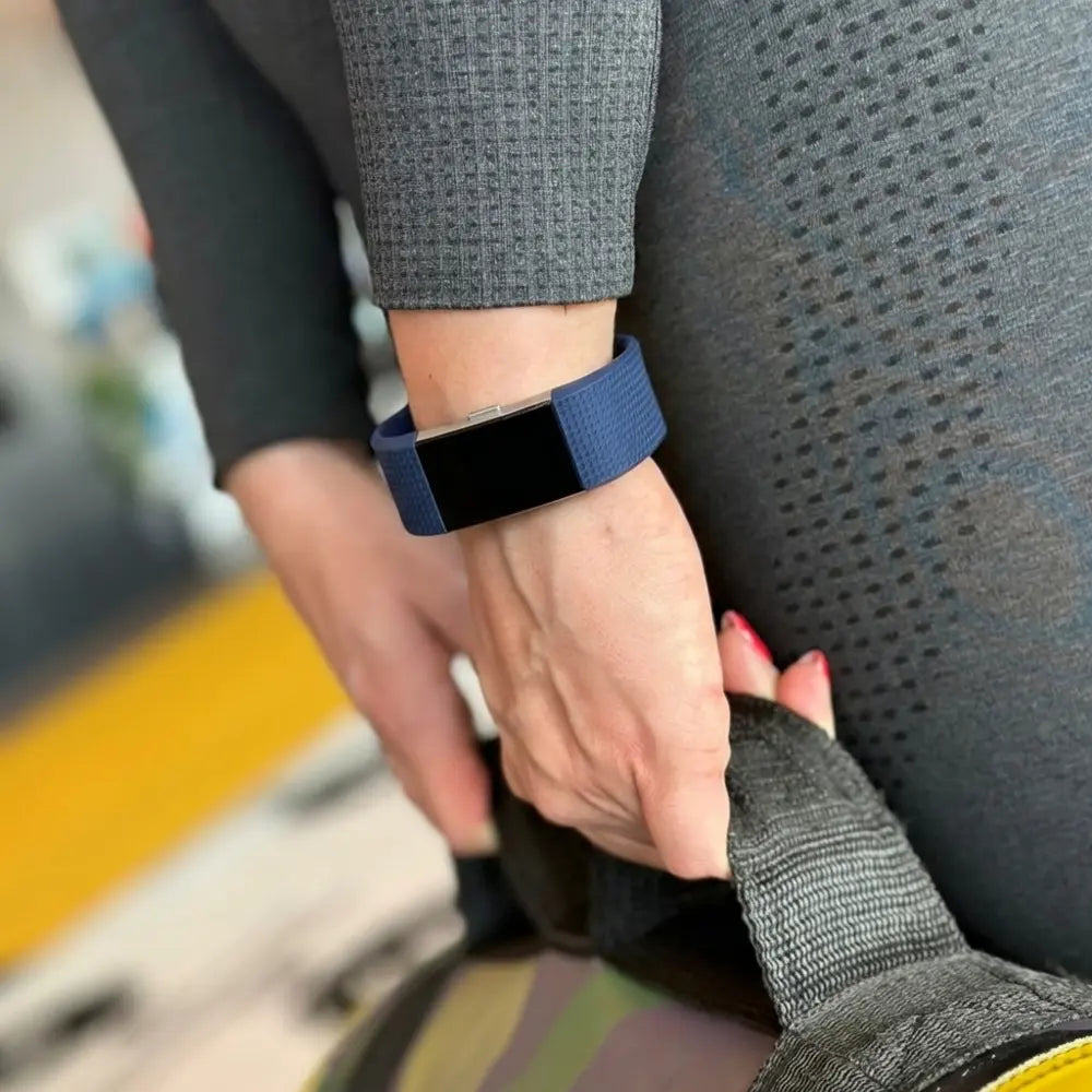 Fitbit Charge 2 Replacement Strap — Dark Blue Silicone Wristband
