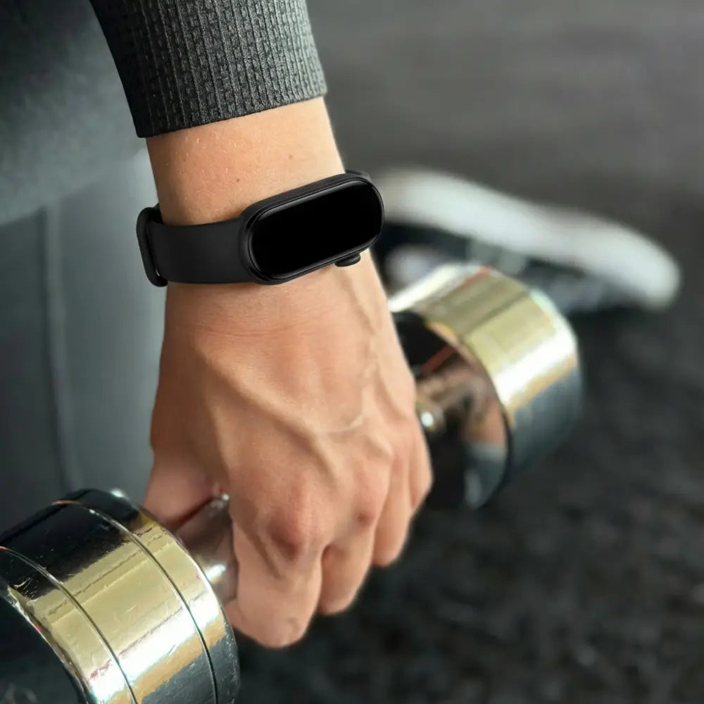 Kompatybilny czarny silikonowy pasek zamienny do Xiaomi Mi Band 5