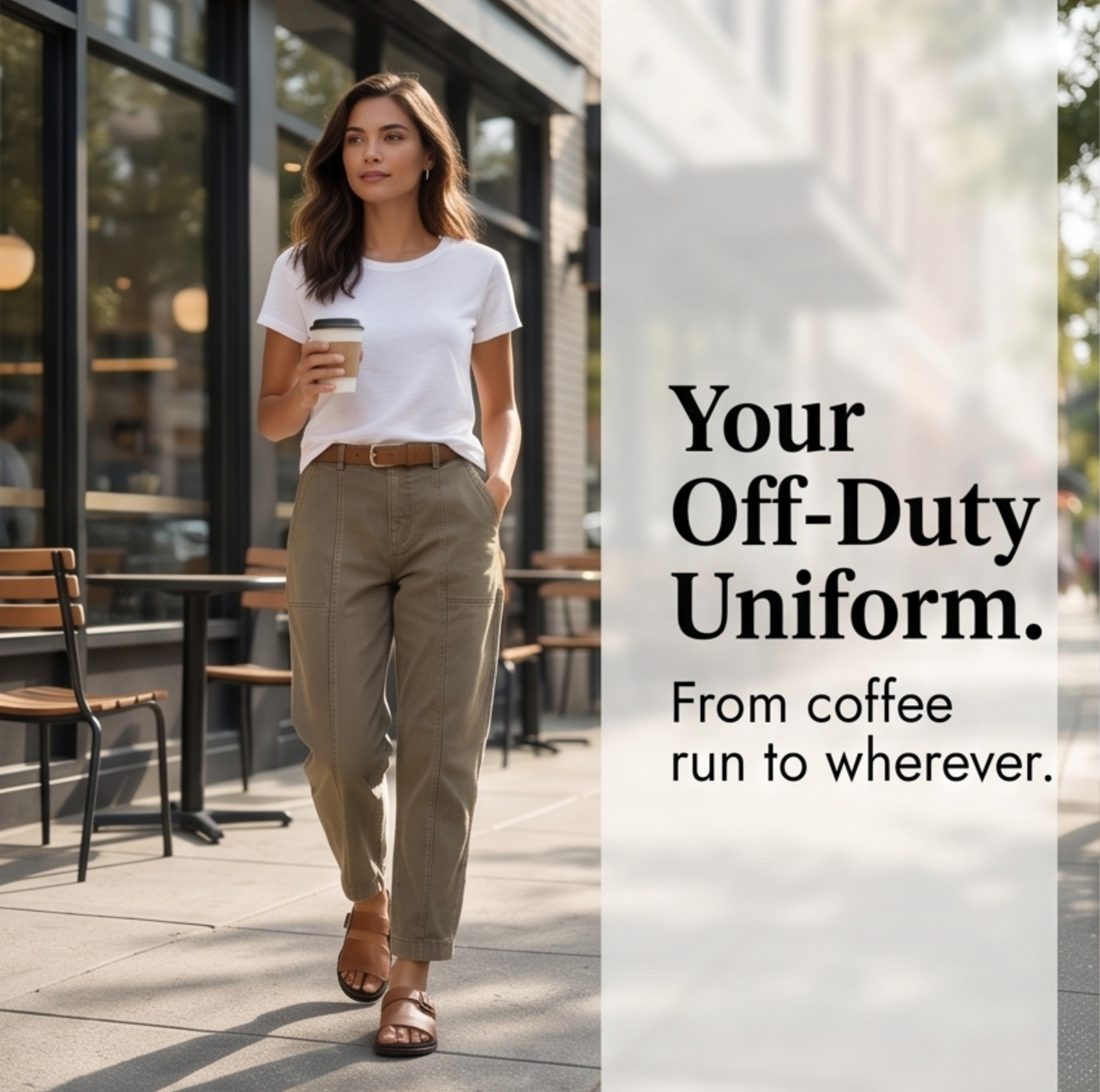 High Waist Tapered Trousers With Folded Ankle Cuffs For Everyday Wear